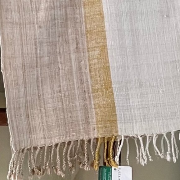 Sustainable Threads | Organic Silk Artisan-Made Scarf or Runner, NWT - Picture 6 of 6